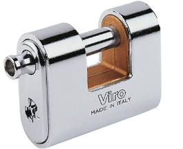 VIRO PANZER CHROME BRASS PADLOCK V4115