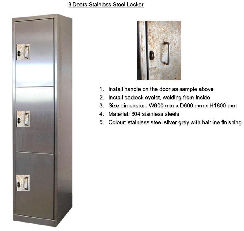 3 Doors Steel Locker 