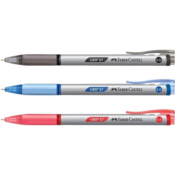 FABER CASTELL GRIP X5 BALL PEN / Faber-Castell / Grip X5 / Ball Pen / Ball Pen / Faber Castell Grip X5 Ball Pen #black #red #blue