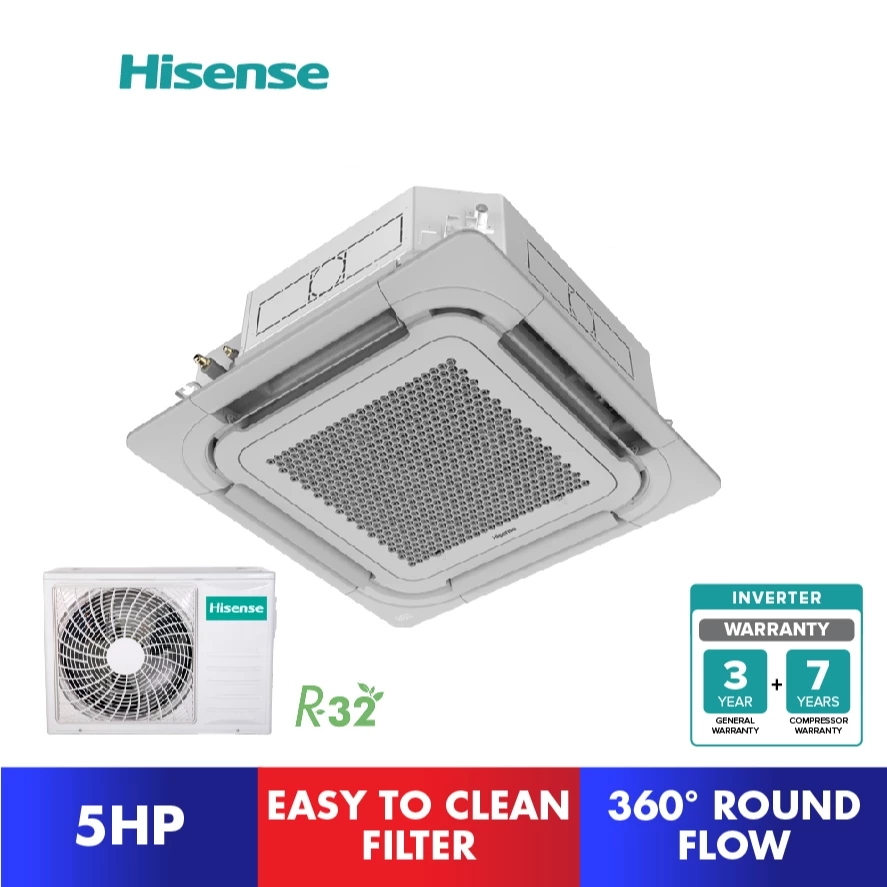 Hisense R32 5.0HP Inverter Ceiling Cassette Air Conditioner