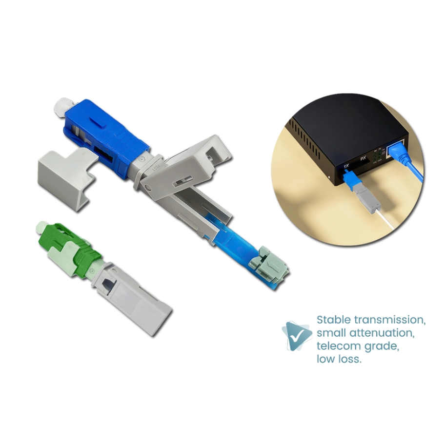 SC CLIP-ON FIBER OPTIC FAST CONNECTOR 10PCS