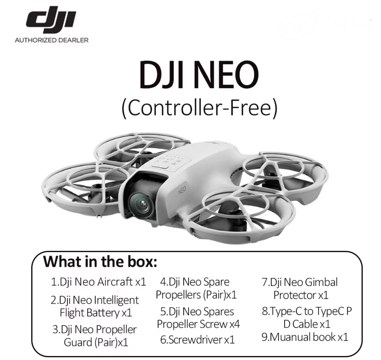 DJI Neo - Camera Drone |135 g, Light & Portable | Palm Takeoff & Landing | AI Subject Tracking, QuickShots