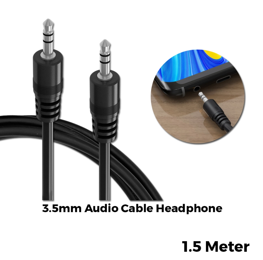 STPLUS AUDIO CABLE HEADPHONE 3.5MM MALE TO MALE FOR MOBILE PHONE COMPUTER