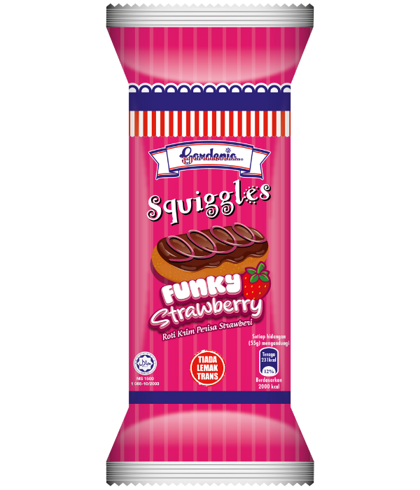 Gardenia Bread Squiggles Funky Strawberry
