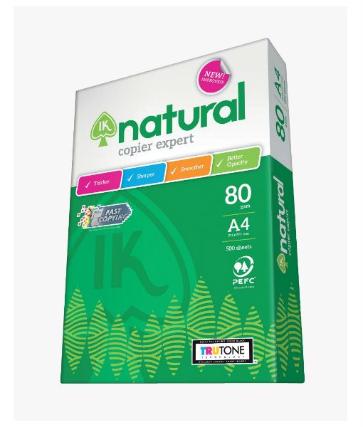 IK NATURAL A4 PAPER 80GM (500'S)