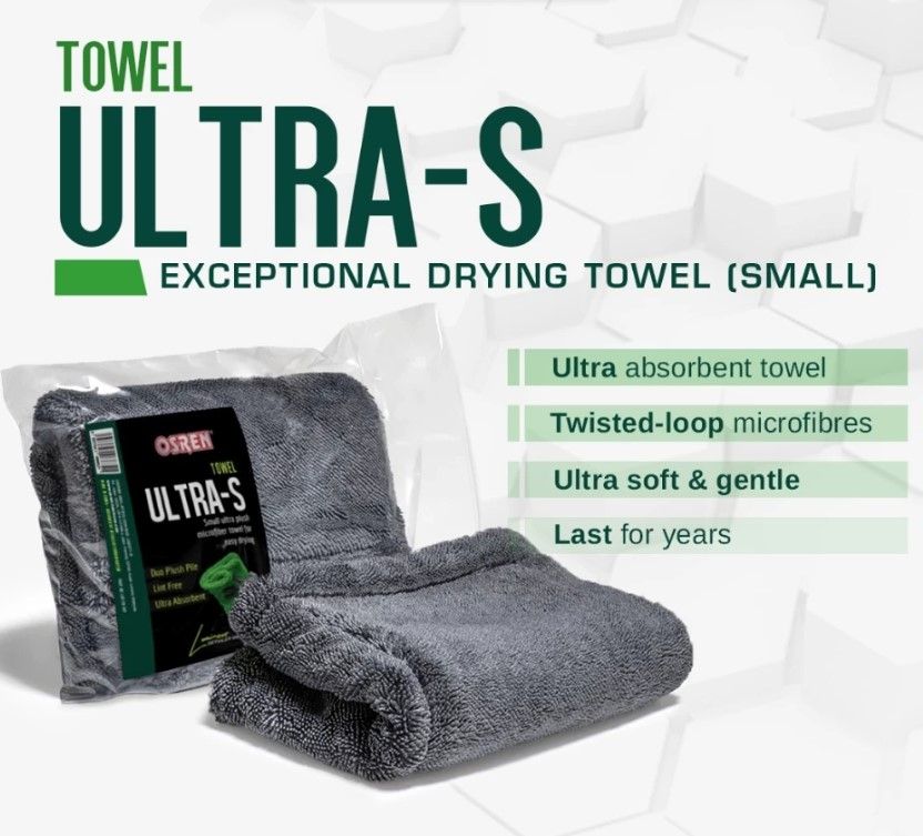 OSREN LUMINOUS TOWEL ULTRA S - AUTOMOTIVE MICROFIBRE DRYING TOWEL