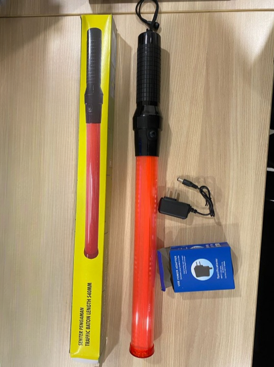 VIMAZ LED SAFETY BATON LIGHT RECHARGEABLE SAFETY 54 CM (RED/K08)