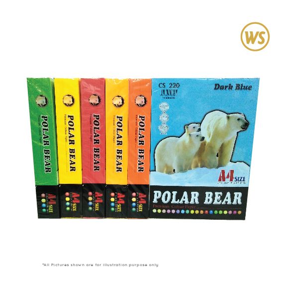 OKADA A4 POLAR BEAR PREMIUM COLOUR PAPER (DARK COLOUR)