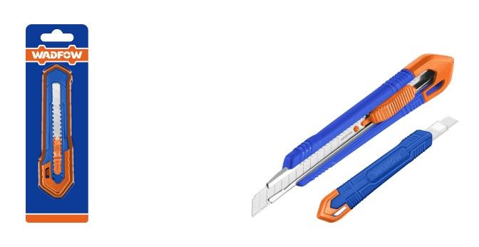 WADFOW SNAP-OFF BLADE KNIFE WITH FLAT PUSH BUTTON (9MM X 80MM/ 135MM) WSK3909