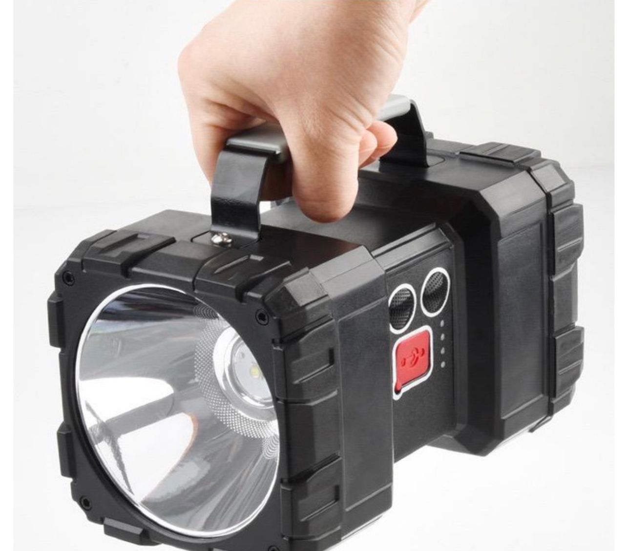 Torch Light Super Bright Double Head Spotlight Flashlight torch light Rechargeable Floodlight LED Flashlight SOS Light Warning light