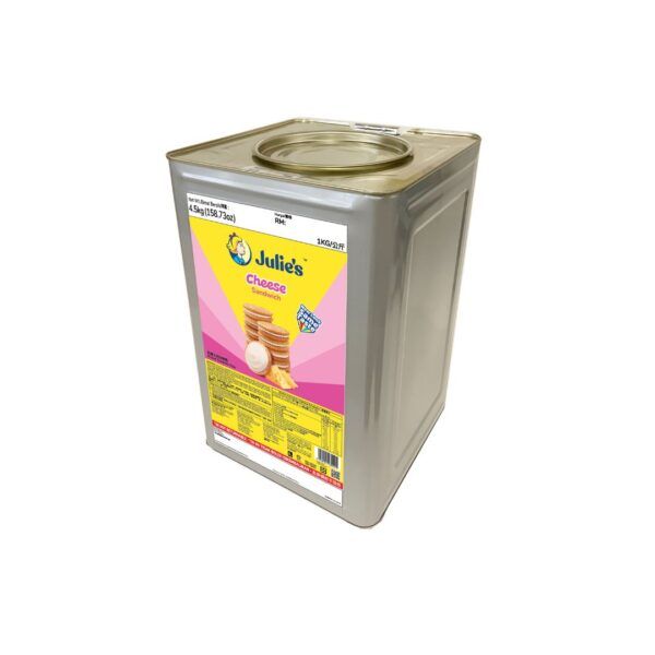 JULIE'S TIN BISCUITS CHEESE CREAM SANDWICH 4.5KG
