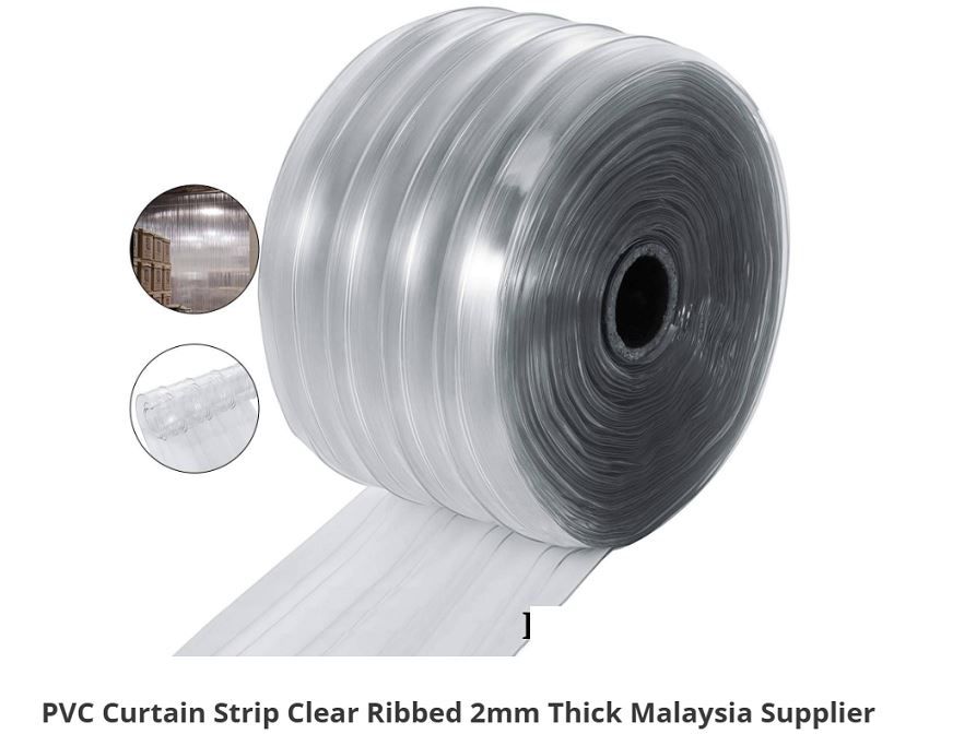 PVC CURTAIN STRIP CLEAR RIBBED 2MM THICK MALAYSIA SUPPLIER
