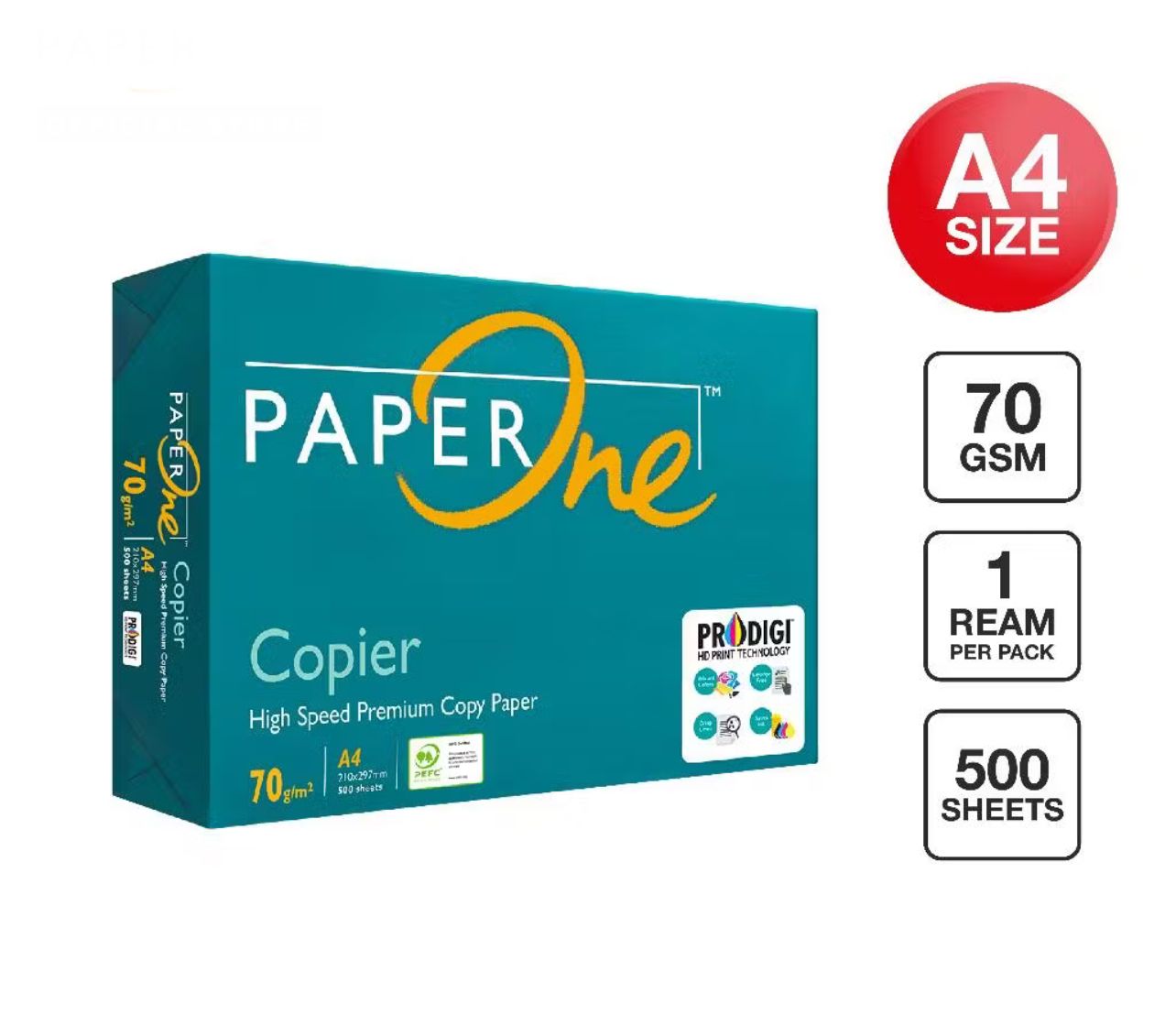 PAPERONE A4 COPIER PAPER 70GSM 450 SHEETS