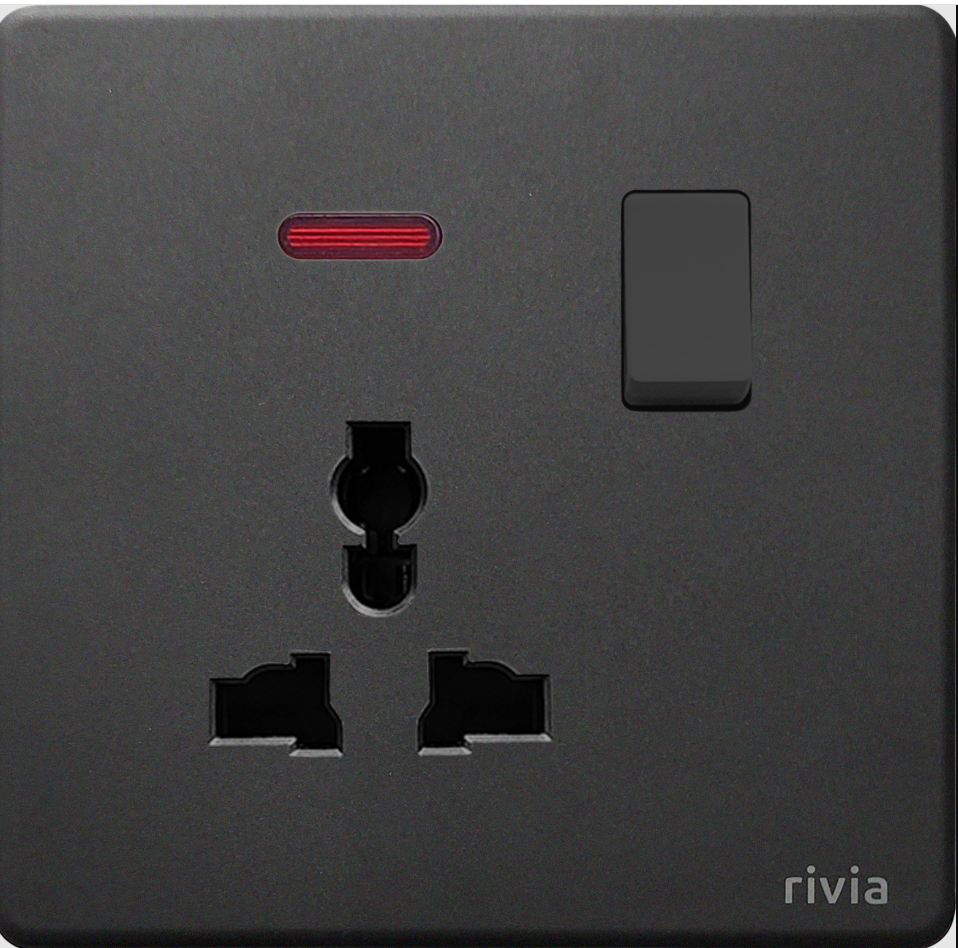 RIVIA ETTO (GREY) SERIES SWITCHES & SOCKET