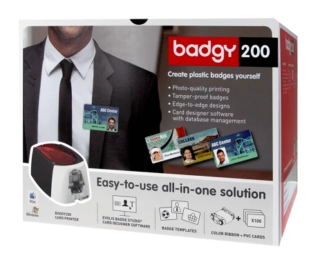 BADGY 200 ID CARD PRINTER (The affordable card printing solution) Border Less Printing - Mesin Pencetak Kad ID