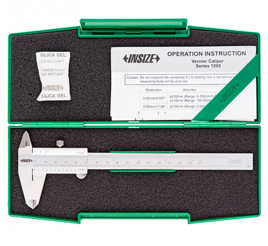INSIZE 1205-200S 200MM (8") VERNIER CALIPER