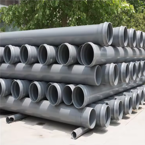 ATKC UPVC Pressure Pipe (Bell-Mouth) 4" (DIA) x 6.0M (L) Class D with Rubber-Ring Joint (Grey)