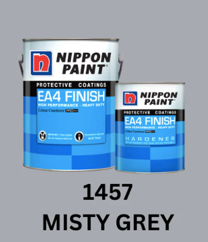 NIPPON PAINT Epoxy Paint c/w Hardener 1457 Misty Grey 5L