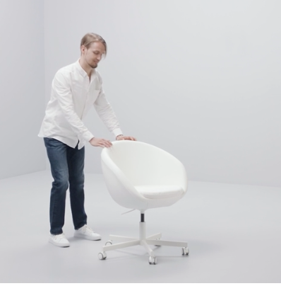 IKEA MODERN DISCUSSION CHAIR - white / DISCUSSION CHAIR / ERGONOMIC / OFFICE CHAIR