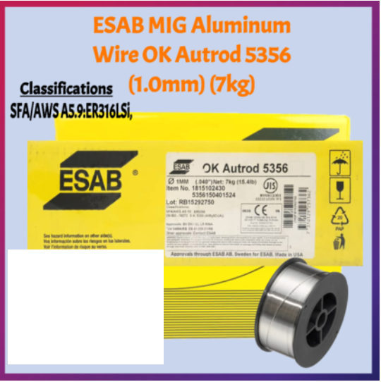 RIGHTWELL ESAB WELDING MIG ALUMINUM WIRE OK AUTROD 5356 (1.0MM) (7KG)