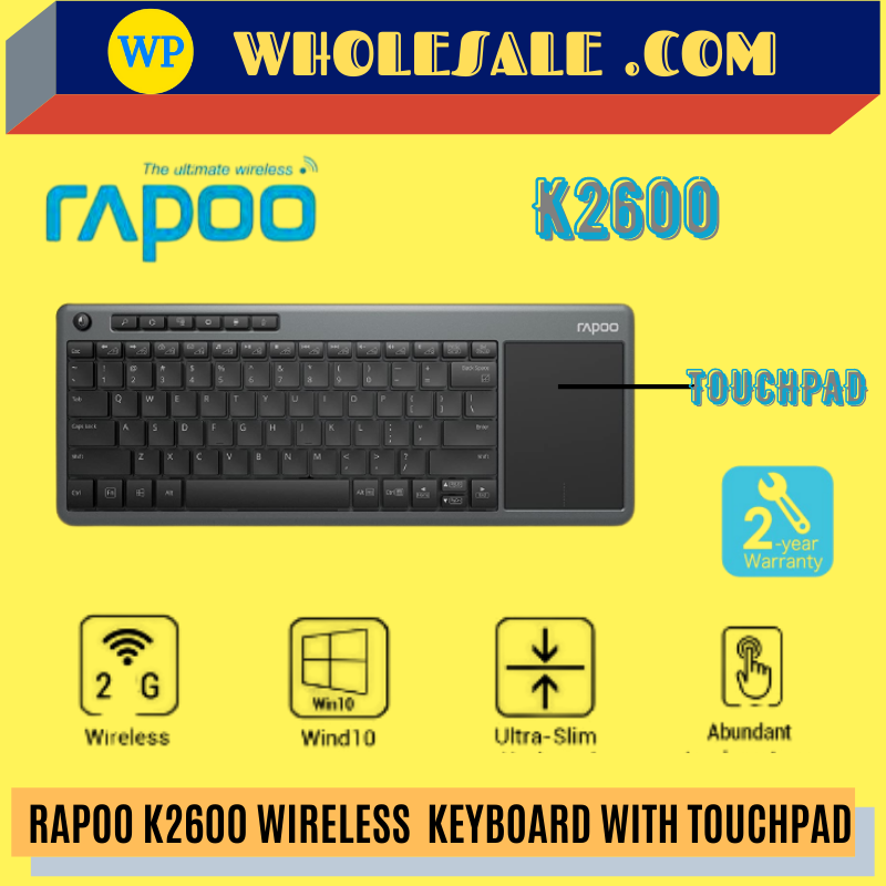RAPOO K2600 WIRELESS KEYBOARD WITH TOUCHPAD /Rapoo /K2600 /Wireless Keyboard /With Touchpad