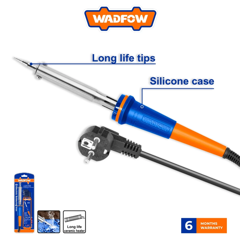 WADFOW ELECTRIC SOLDERING IRON (80W) REPLACEABLE TIP 3-5 MINS PREHEAT (WEL1608)