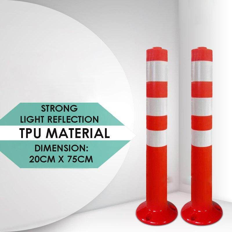 OEM *75CM FLEXIBLE TPU TRAFFIC DELINEATOR POST POLE ROAD SAFETY CONE WITH 3 SCREW [10 pcs]