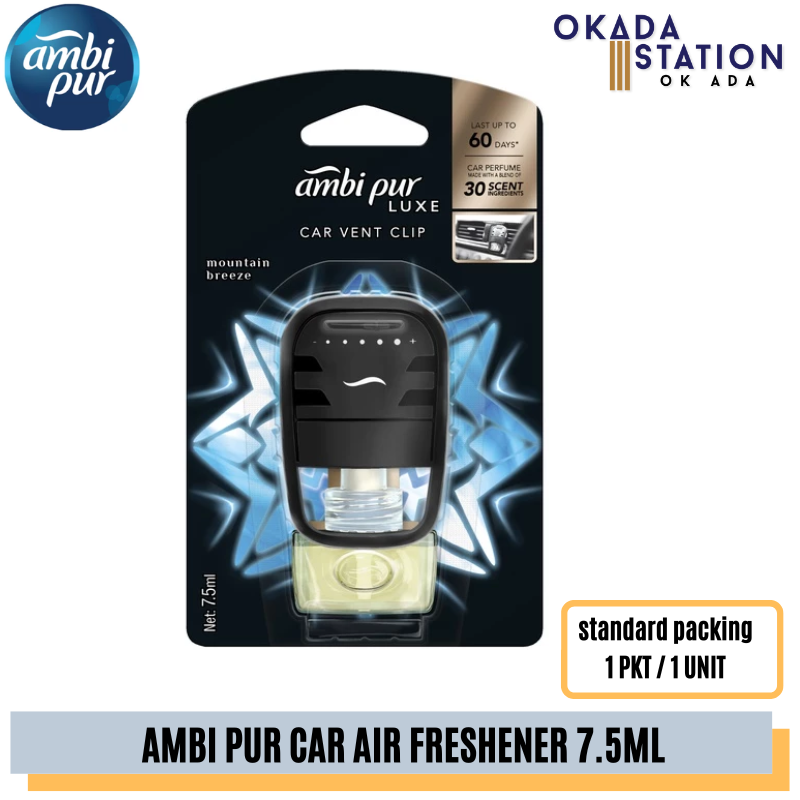 Ambi Pur Car Air Freshener Starter Kit Mountain Breeze 7.5ml