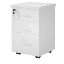 Office File Cabinet with Lock Locker Material Storage Cabinet under Table Side Cabinet Low Cabinet Printer Storage Cab (Three Drawers with Lock with Pulley)