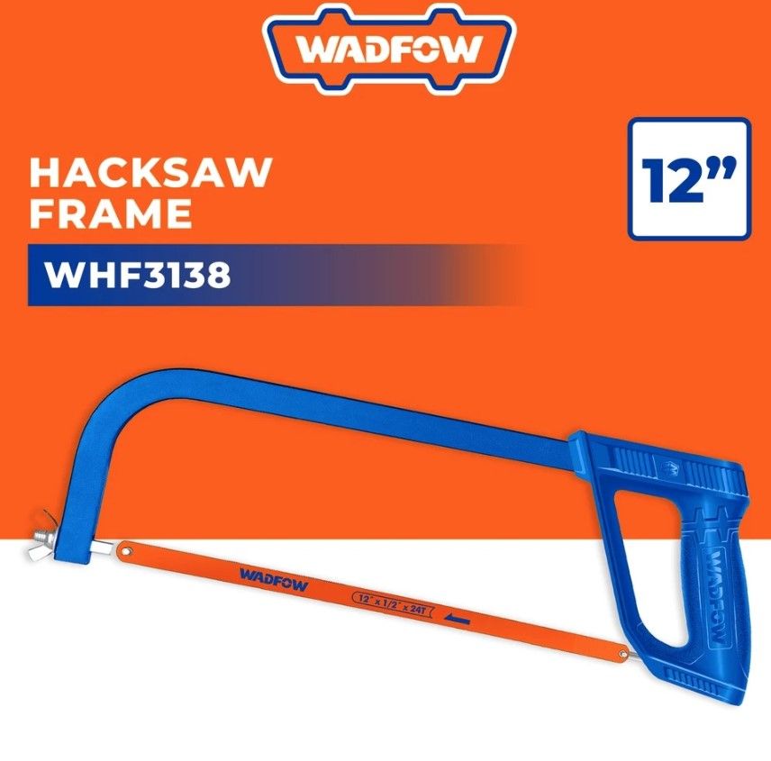 WADFOW MINI HACKSAW FRAME COMFORTABLE ABS HANDLE (12" X 300MM) [FREE BLADE 1 PC] WHF3138