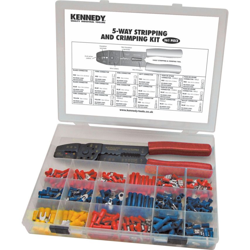 KENNDEY *Kennedy Assorted Terminals & Crimping Tool 361pcs - KEN5155530K