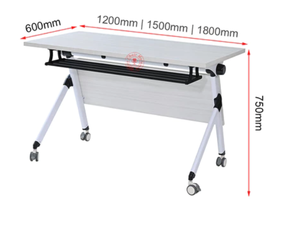 5 FEET TRAINING TABLE WITH CASTOR