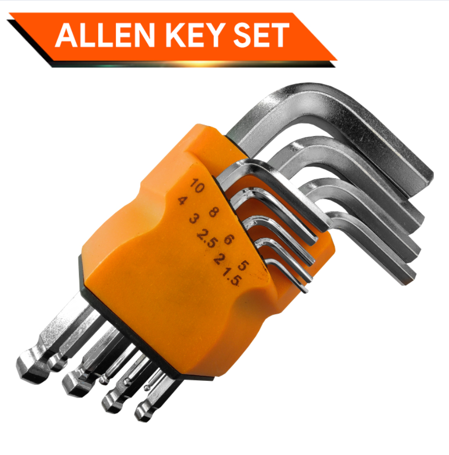 CR-V ALLEN KEY SET 9 PCS (1.5 ~ 10MM)