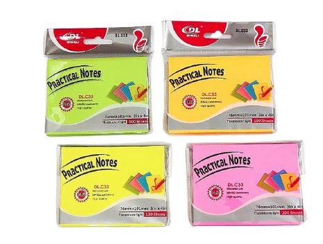 DINGLI 3" X 4" COLOR STICKY NOTES