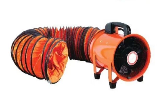 12″ Portable Ventilator & Blower Fan + 12″ X 5M Flexible dust Hose