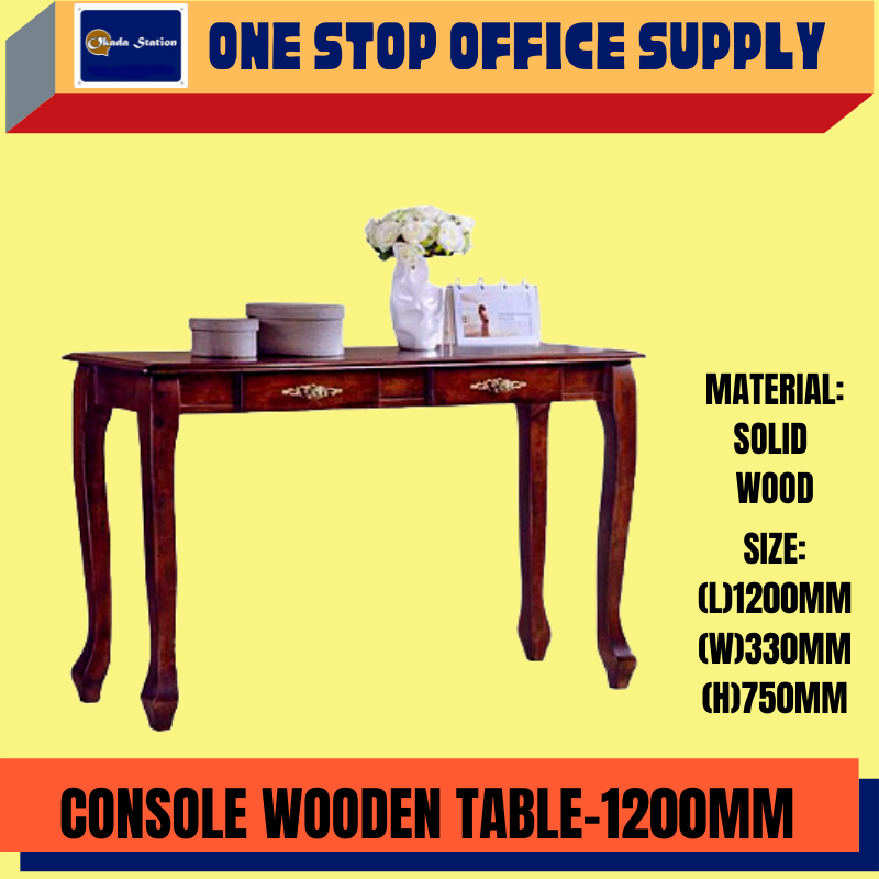 OK CONSOLE TABLE-SOLID WOOD -1200MM / CONSOLE TABLE / MEJA KAYU / MEJA KONSOL