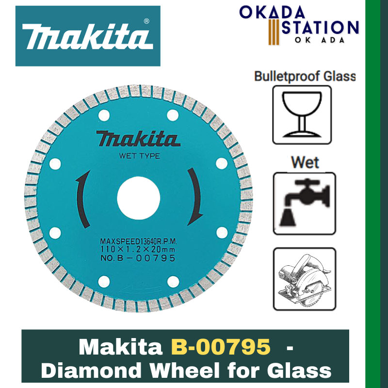 Makita B-00795 - Diamond Wheel For Glass / Diamond Wheel / Diamond Blade / Diamond Cutting Wheel / Cutting Wheel / Cutting Disc