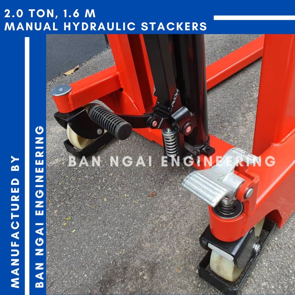 SUPERFORM 2 TON 1.6M STACKER HEAVY DUTY PREMIUM MANUAL HAND HYDRAULIC STACKER HAND LIFT HAND JACK | 1 YEAR WARRANTY