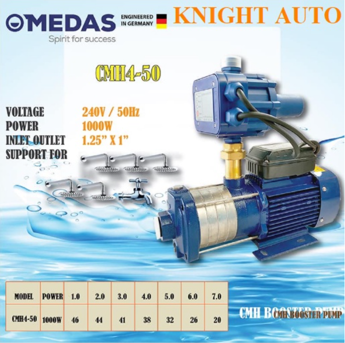 MOSTAZ 1000W Home Booster Water Pump CMH4-50