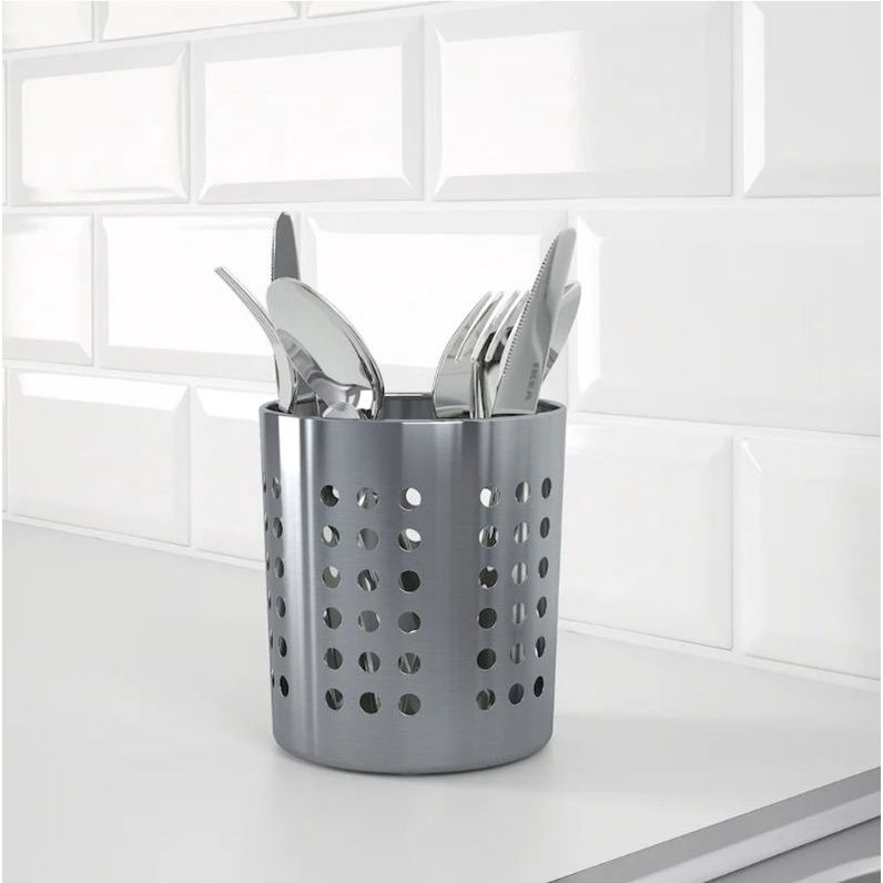 IKEA *IKEA ORDNING Stainless steel Cutlery Stand