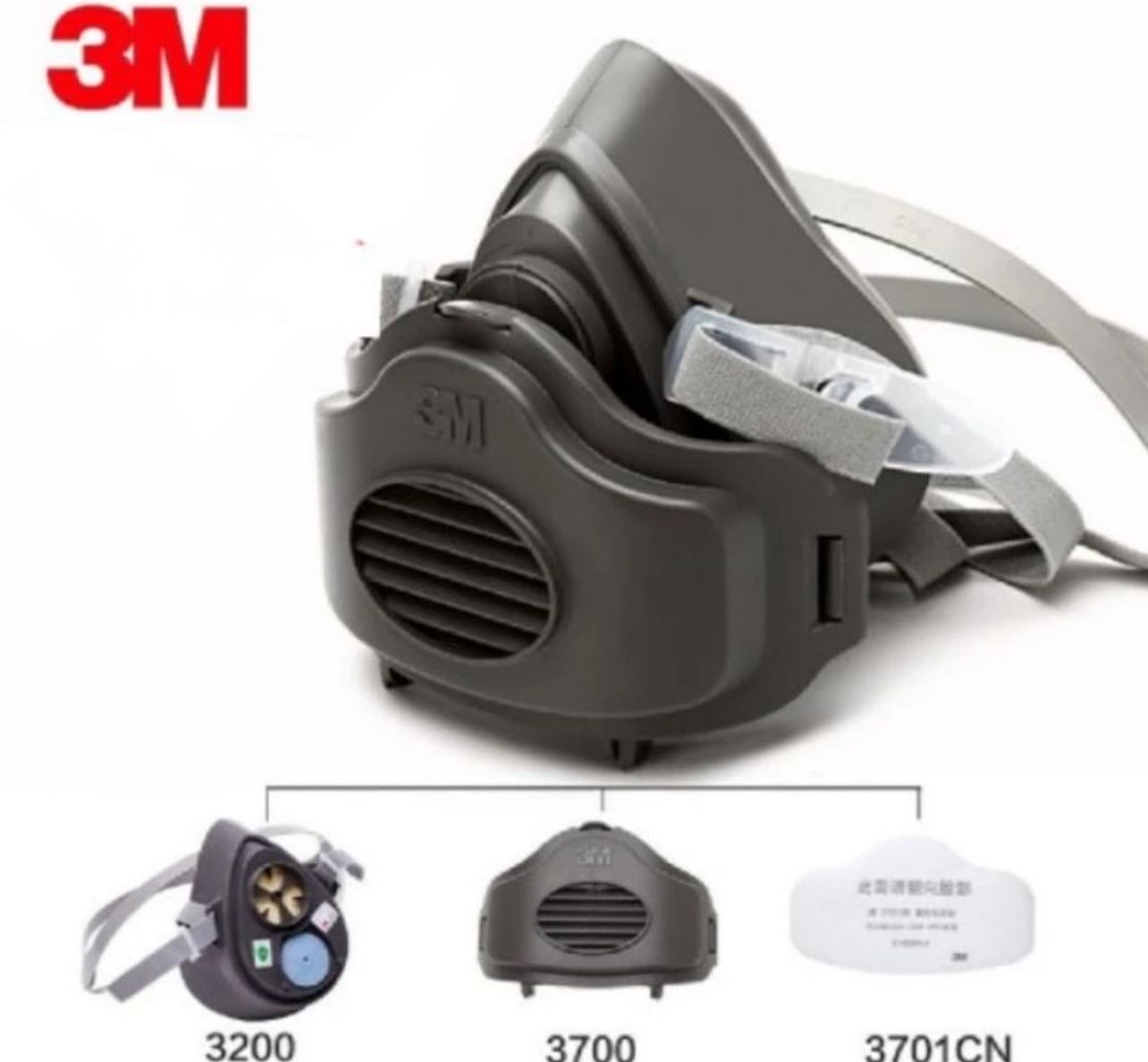 3M Half Face Mask Respirator N95 3200 3700 3701