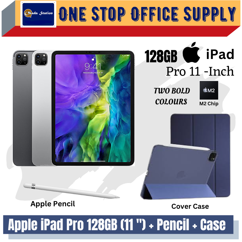 Apple iPad Pro -11inch / 128GB / 256GB / WIFI With Apple Pencil & Cover Case / I PAD / APPLE I PAD