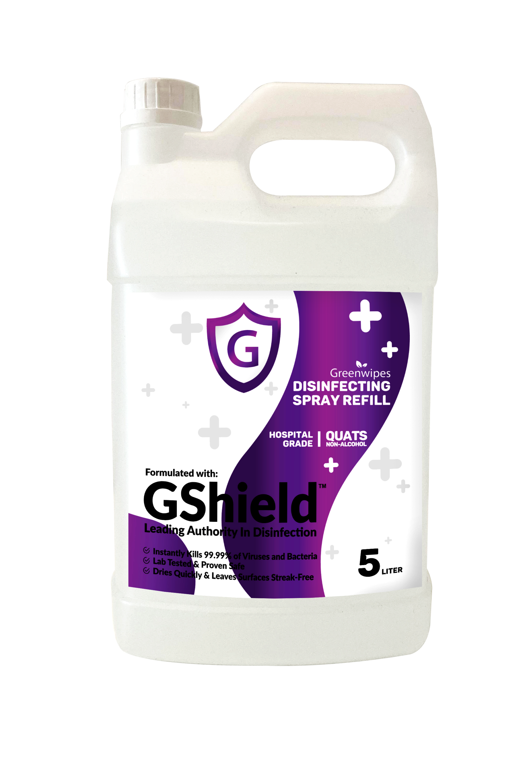 GREENWIPES® GSHIELD ALCOHOL FREE DISINFECTANT – REFILL (5L)
