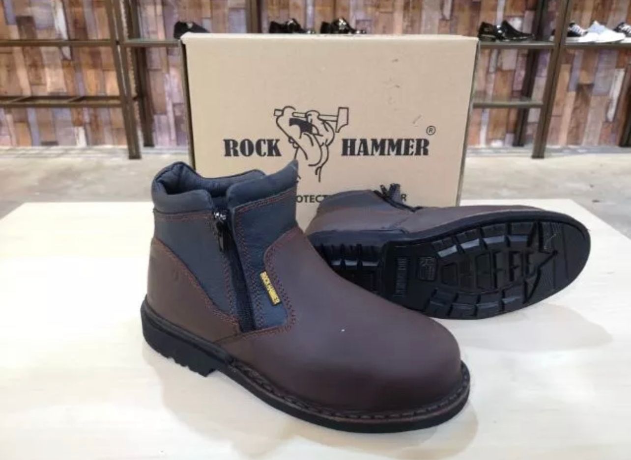 Rockhammer Cow Leather Men's Safety Shoes