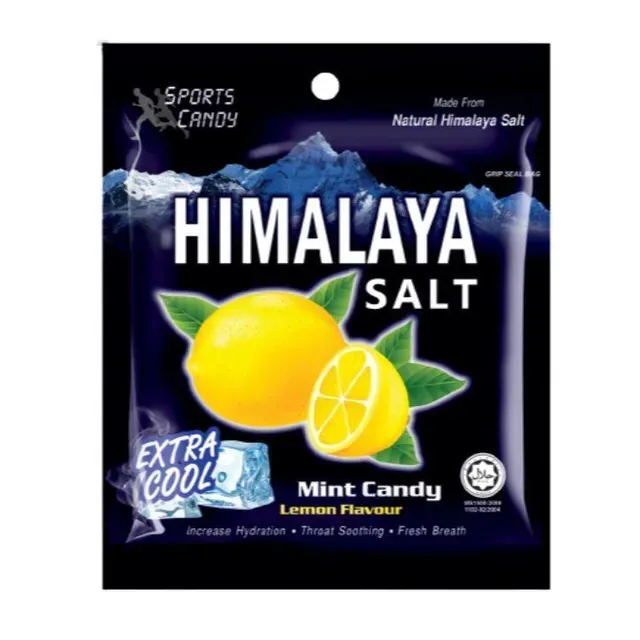 HIMALAYA SALT SPORTS CANDY EXTRA COOL LEMON 12 PACK X 15G