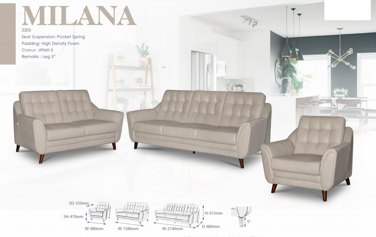 ITA OFFICE SOFA SET - MILANA 2205