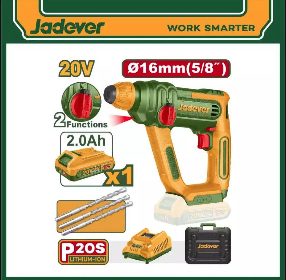 JADEVER CORDLESS ROTARY HAMMER JDLM1B162