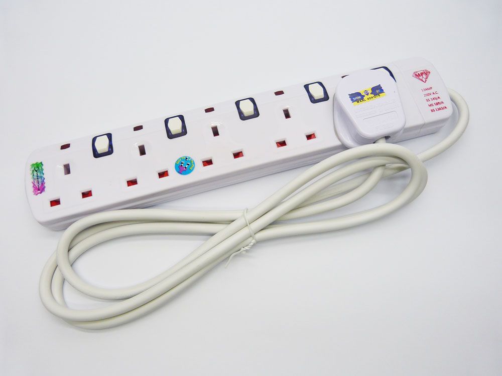QP POWER EXTENSION PLUG 5 GANG 5 METER
