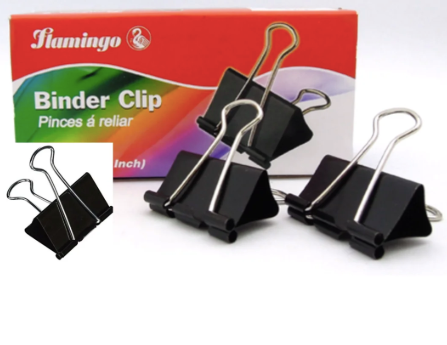 BINDER CLIPS, SIZE: 19 MM, FLAMINGO