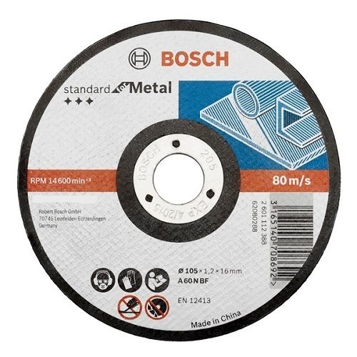 BOSCH 4" 105 x 1.2 x 16mm Cutting Disc for Metal Cutting A60N BF